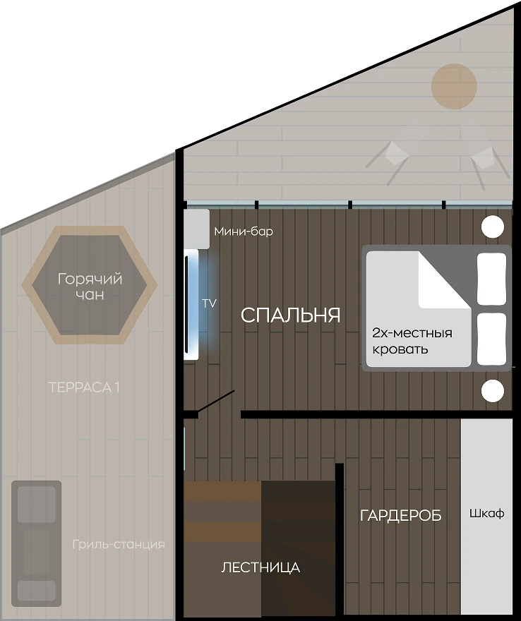 Планировка гостевого дома Люкс Хаус, Шерегеш — storey-2